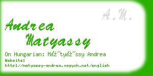 andrea matyassy business card